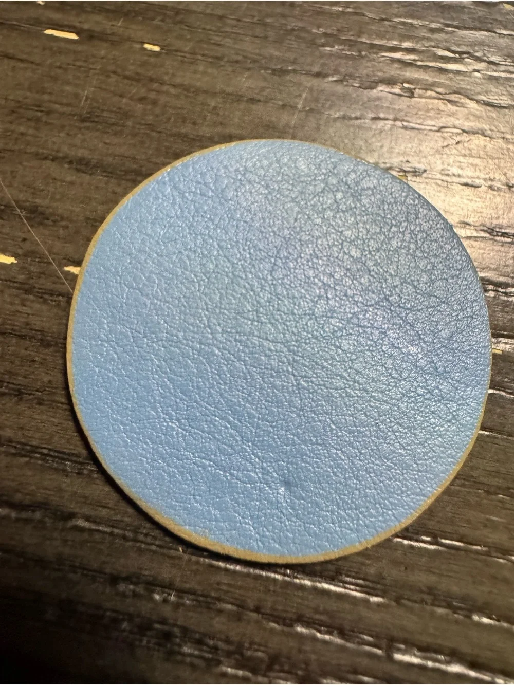 Brighton Blue Leatherette Round for a necklace -